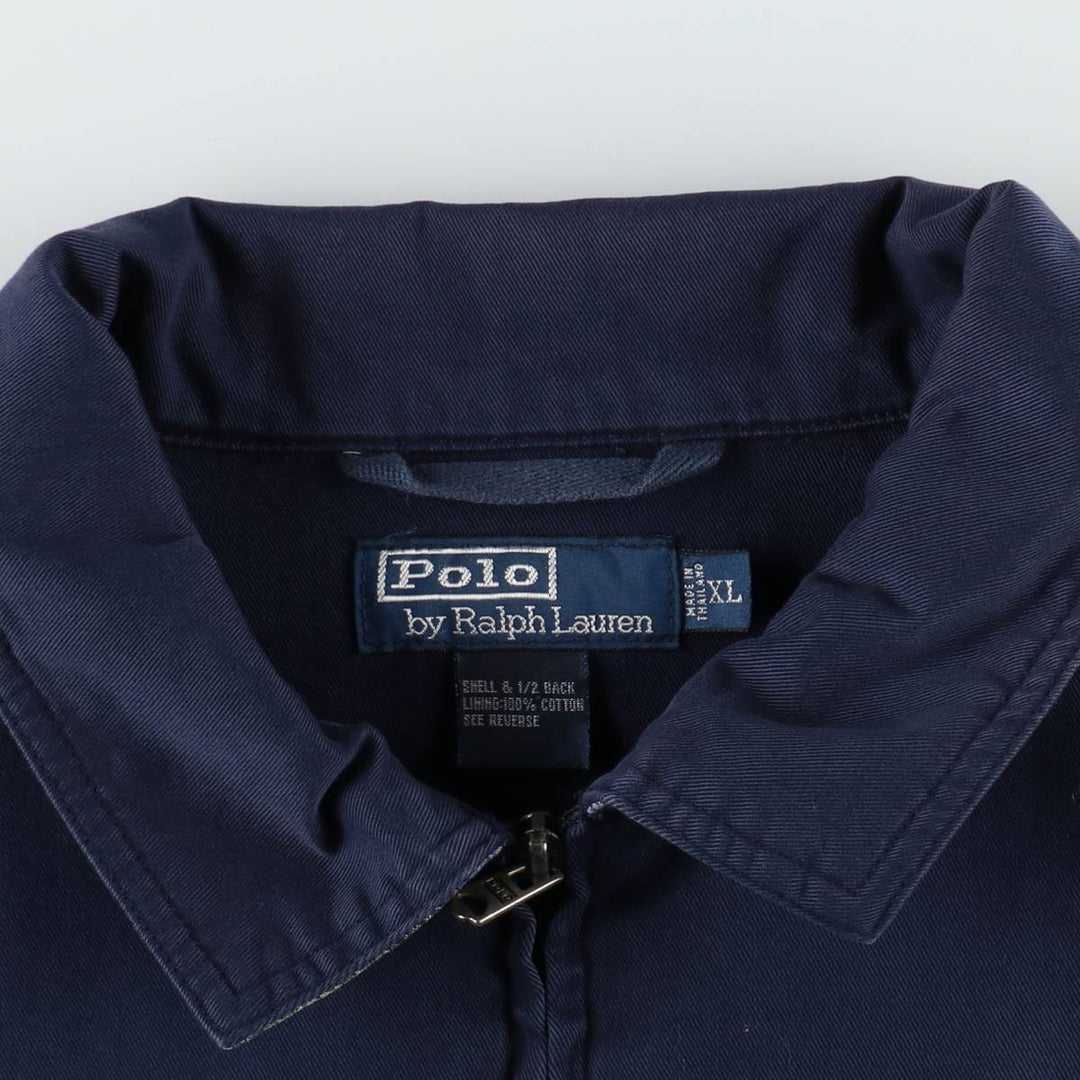 Ralph Lauren POLO by Ralph Lauren Swing Top Sports Jacket Men's XL cotton navy blue type Vintage Second Hand