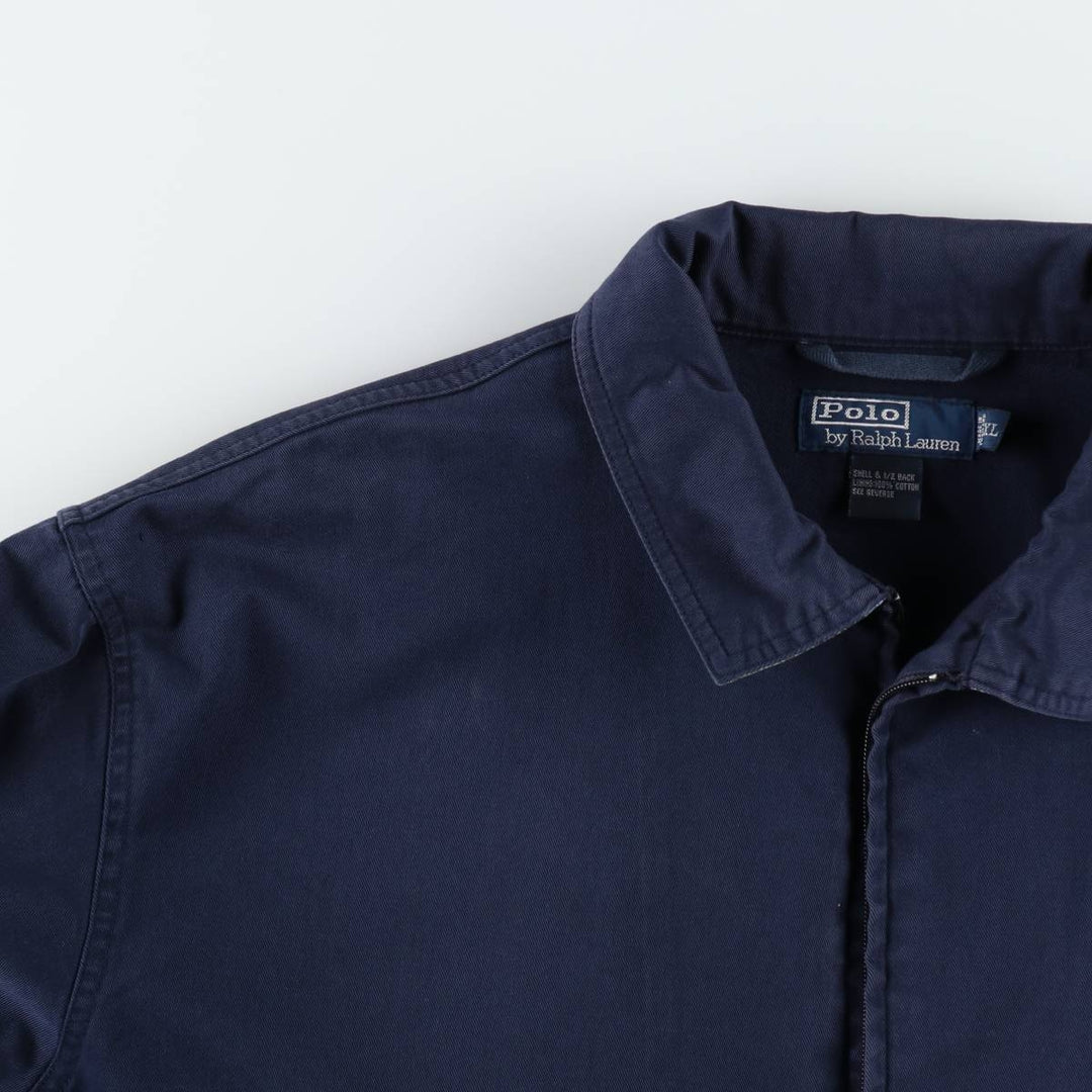 Ralph Lauren POLO by Ralph Lauren Swing Top Sports Jacket Men's XL cotton navy blue type Vintage Second Hand