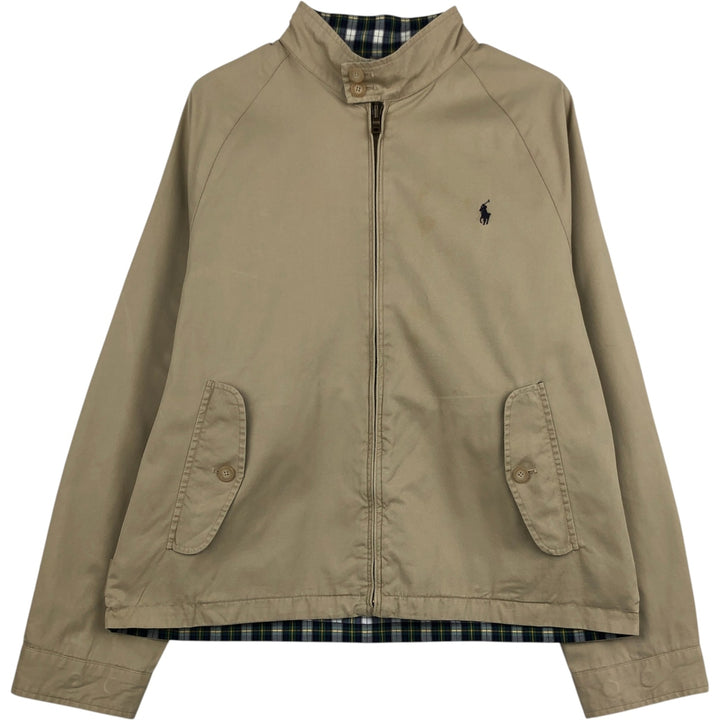 Ralph Lauren POLO RALPH LAUREN Check Pattern Reversible Harrington Jacket Swing Top Men's XL Equivalent cotton navy blue type Vintage Second Hand