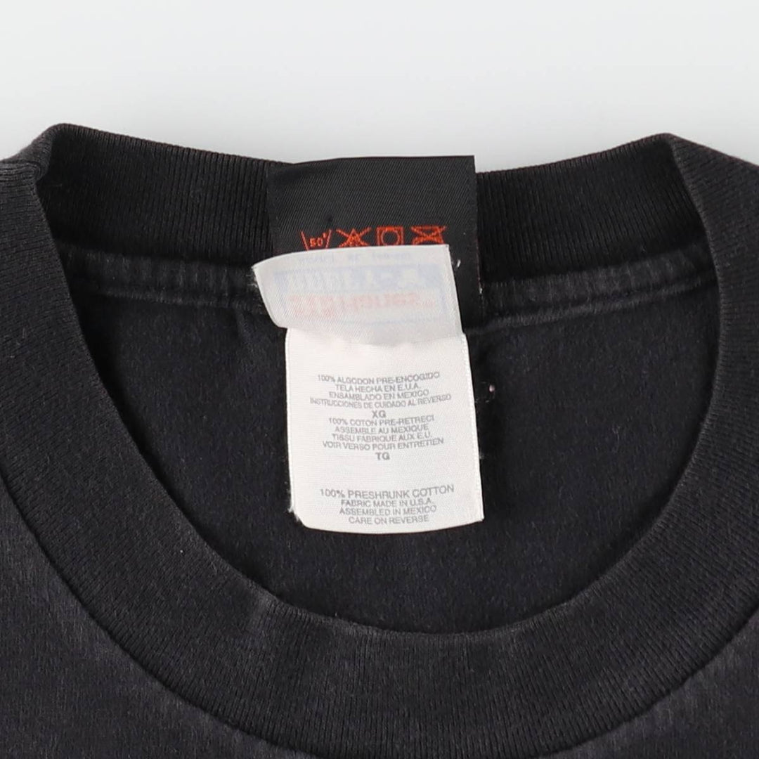 90'S Harley-Davidson Hanes BEEFY-T Eagle Pattern Motorcycle T-Shirt, Made in USA, Men's XL equivalent. cotton black type Vintage Second Hand