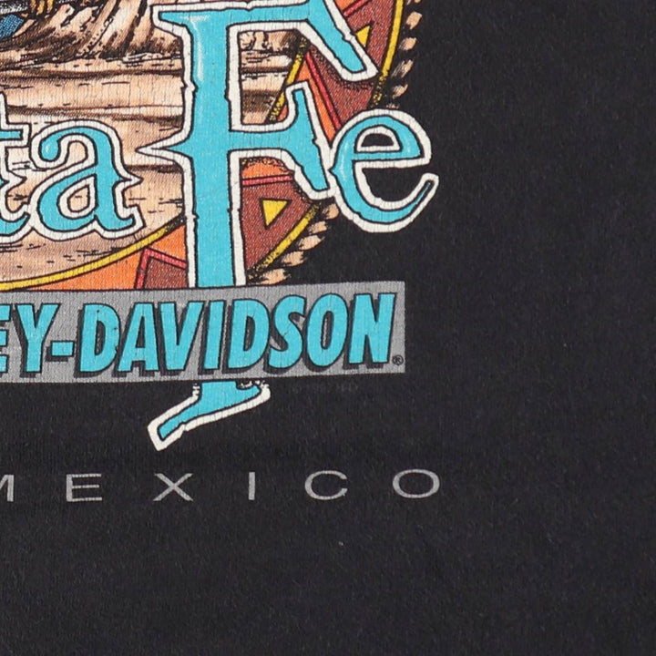 90'S Harley-Davidson Hanes BEEFY-T Eagle Pattern Motorcycle T-Shirt, Made in USA, Men's XL equivalent. cotton black type Vintage Second Hand