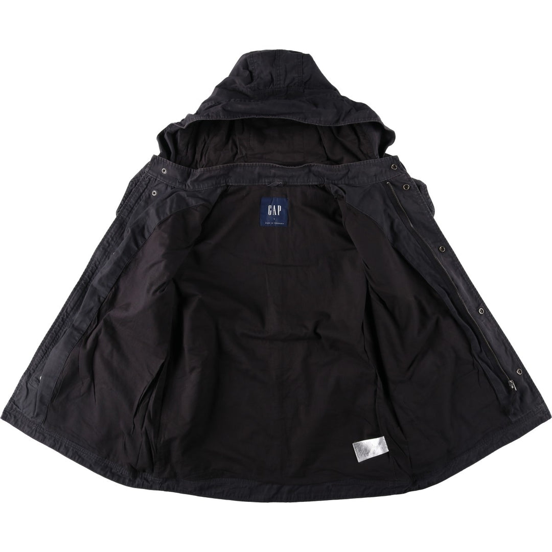 GAP hooded military jacket, men's size L (approx.) cotton black type Vintage Second Hand