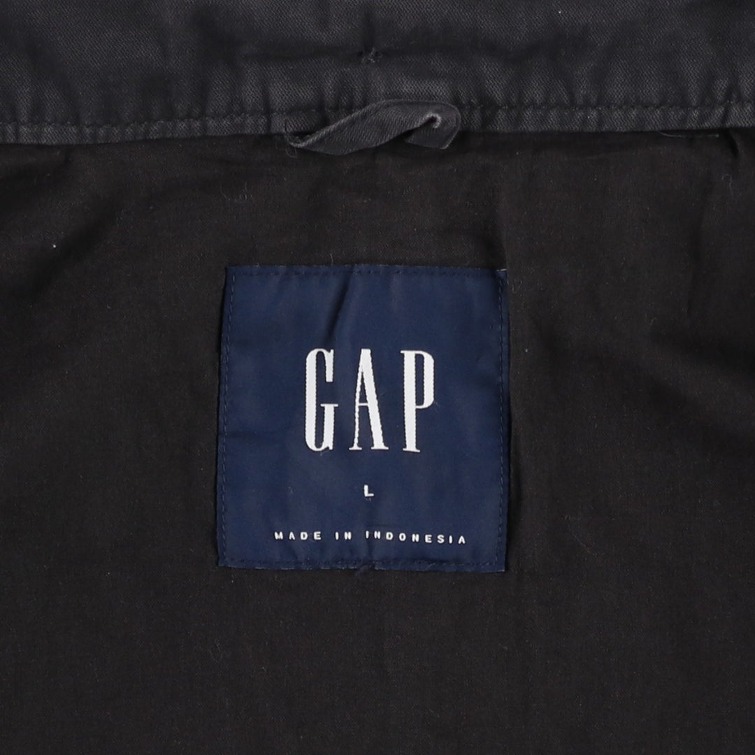 GAP hooded military jacket, men's size L (approx.) cotton black type Vintage Second Hand