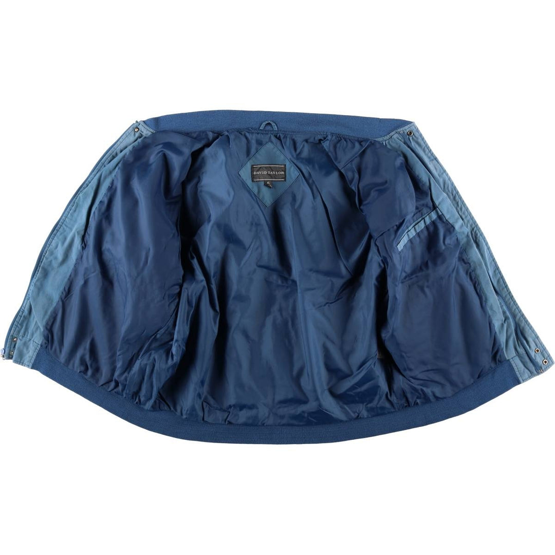 1990'S David Taylor Derby Jacket, Cup Shoulder Jacket, Men's XL equivalent, Vintage cotton Blue type light blue Vintage Second Hand