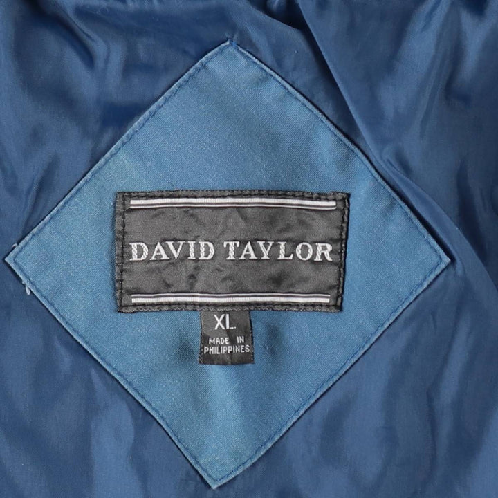 1990'S David Taylor Derby Jacket, Cup Shoulder Jacket, Men's XL equivalent, Vintage cotton Blue type light blue Vintage Second Hand