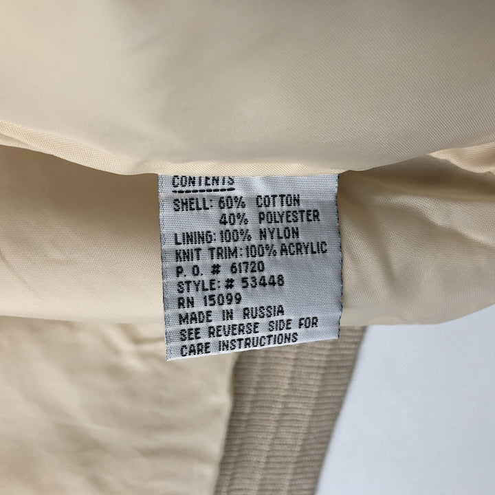 ~90'S DAVID TAYLOR Derby Jacket Cup Shoulder Jacket, Made in Russia, Men's XL equivalent cotton Beige type Vintage Second Hand
