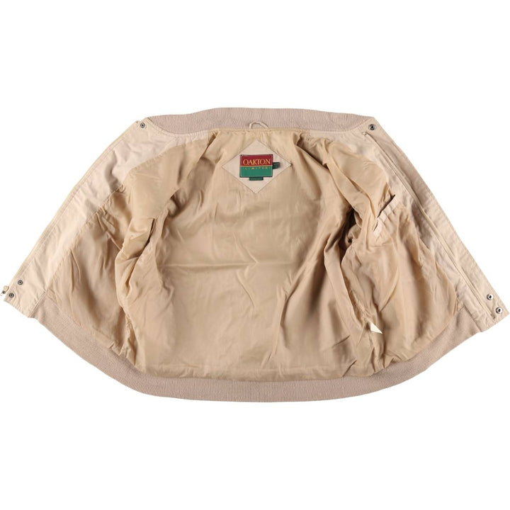 90'S OAKTON LIMITED Derby Jacket Cup Shoulder Jacket Men's Size L (approx.) Vintage unclear Beige type Vintage Second Hand