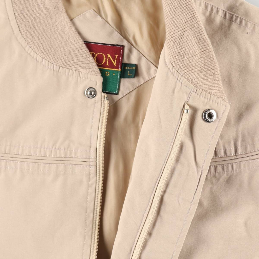 90'S OAKTON LIMITED Derby Jacket Cup Shoulder Jacket Men's Size L (approx.) Vintage unclear Beige type Vintage Second Hand