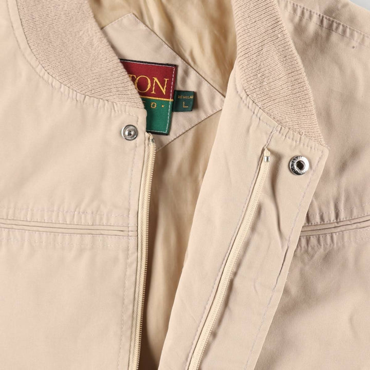 90'S OAKTON LIMITED Derby Jacket Cup Shoulder Jacket Men's Size L (approx.) Vintage unclear Beige type Vintage Second Hand