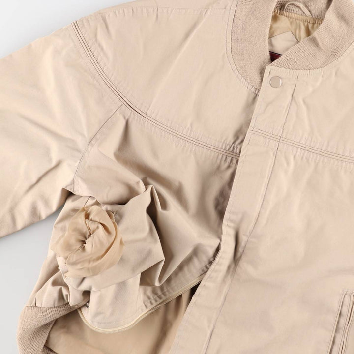90'S OAKTON LIMITED Derby Jacket Cup Shoulder Jacket Men's Size L (approx.) Vintage unclear Beige type Vintage Second Hand