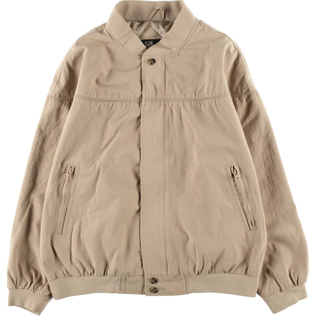 90s~00'S HABAND Derby Jacket Cup Shoulder Jacket Men's XL polyester Beige type Vintage Second Hand
