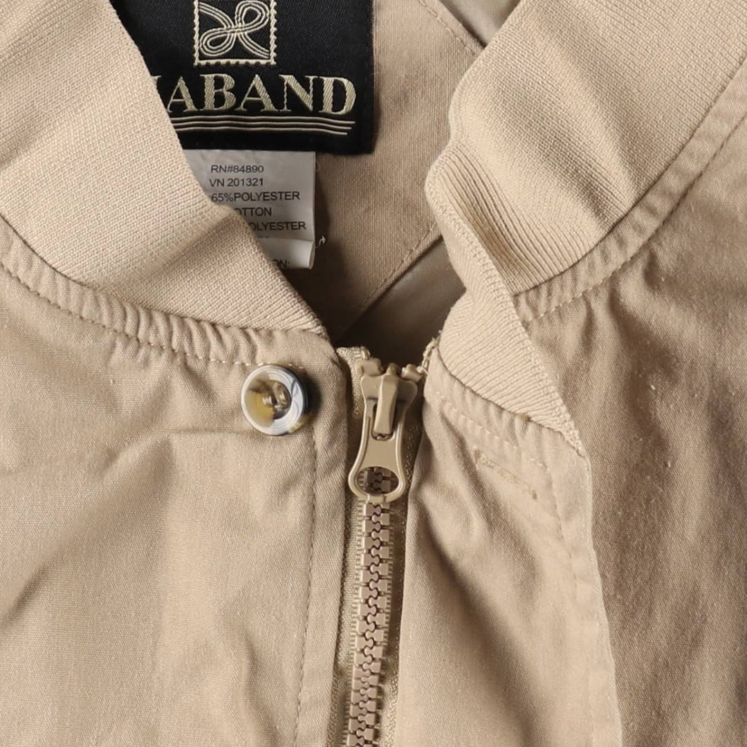 90s~00'S HABAND Derby Jacket Cup Shoulder Jacket Men's XL polyester Beige type Vintage Second Hand