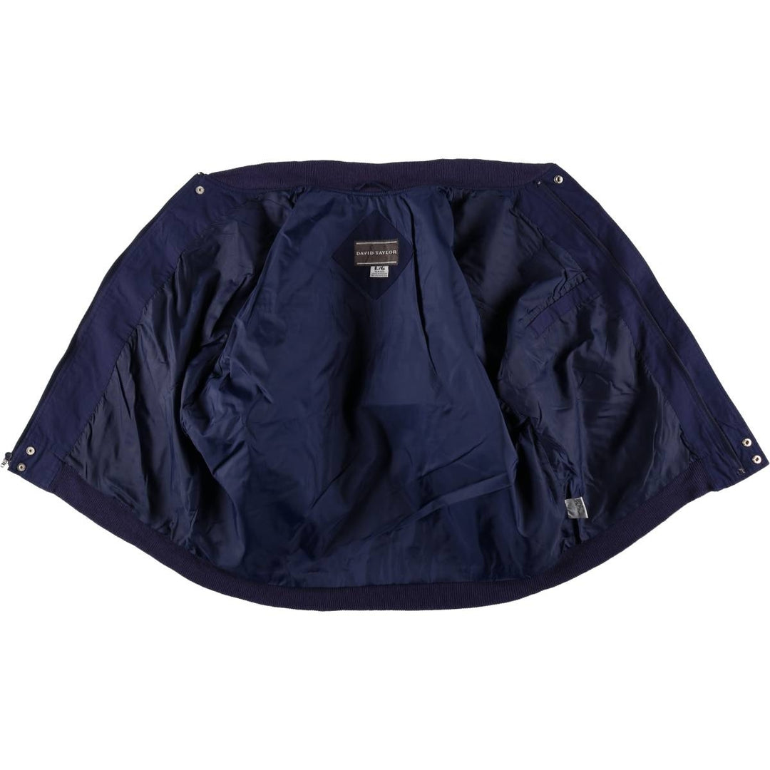1990'S David Taylor Derby Jacket, Cup Shoulder Jacket, Made in Russia, Men's Size L (approx.), Vintage cotton navy blue type Vintage Second Hand