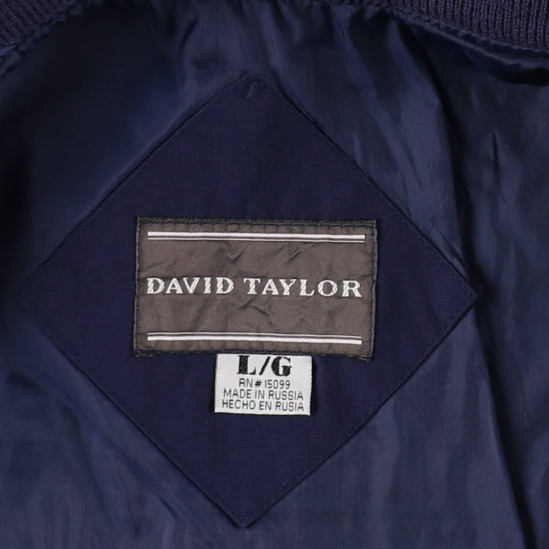 1990'S David Taylor Derby Jacket, Cup Shoulder Jacket, Made in Russia, Men's Size L (approx.), Vintage cotton navy blue type Vintage Second Hand