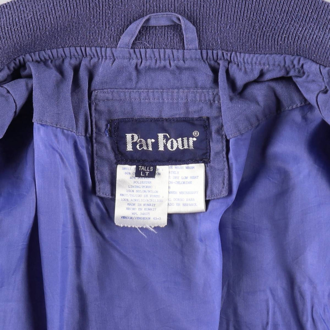 Par Four Derby Jacket, Cup Shoulder Jacket, Men's Size L cotton navy blue type Vintage Second Hand
