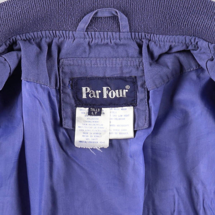 Par Four Derby Jacket, Cup Shoulder Jacket, Men's Size L cotton navy blue type Vintage Second Hand
