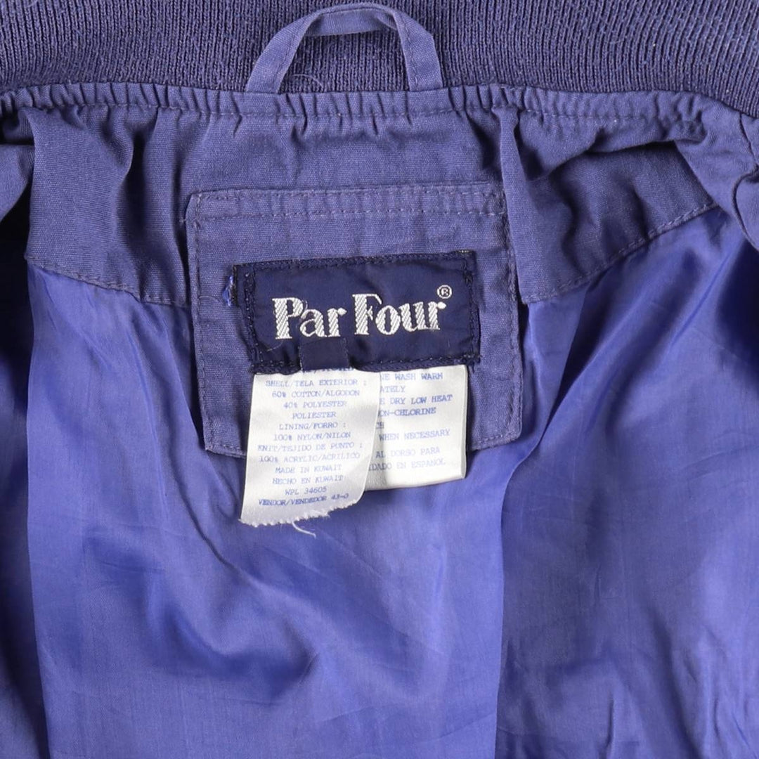 Par Four Derby Jacket, Cup Shoulder Jacket, Men's Size L cotton navy blue type Vintage Second Hand