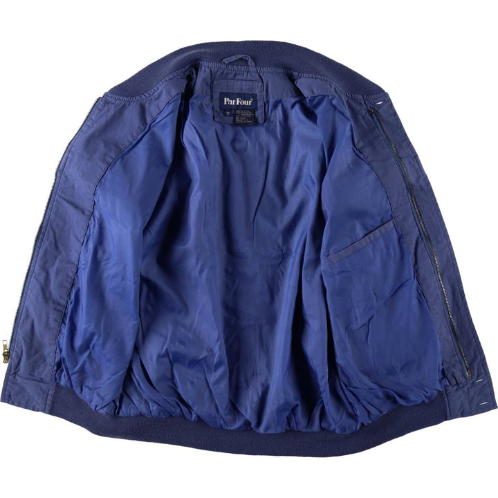 Par Four Derby Jacket Cup Shoulder Jacket Men's Size M cotton navy blue type Vintage Second Hand