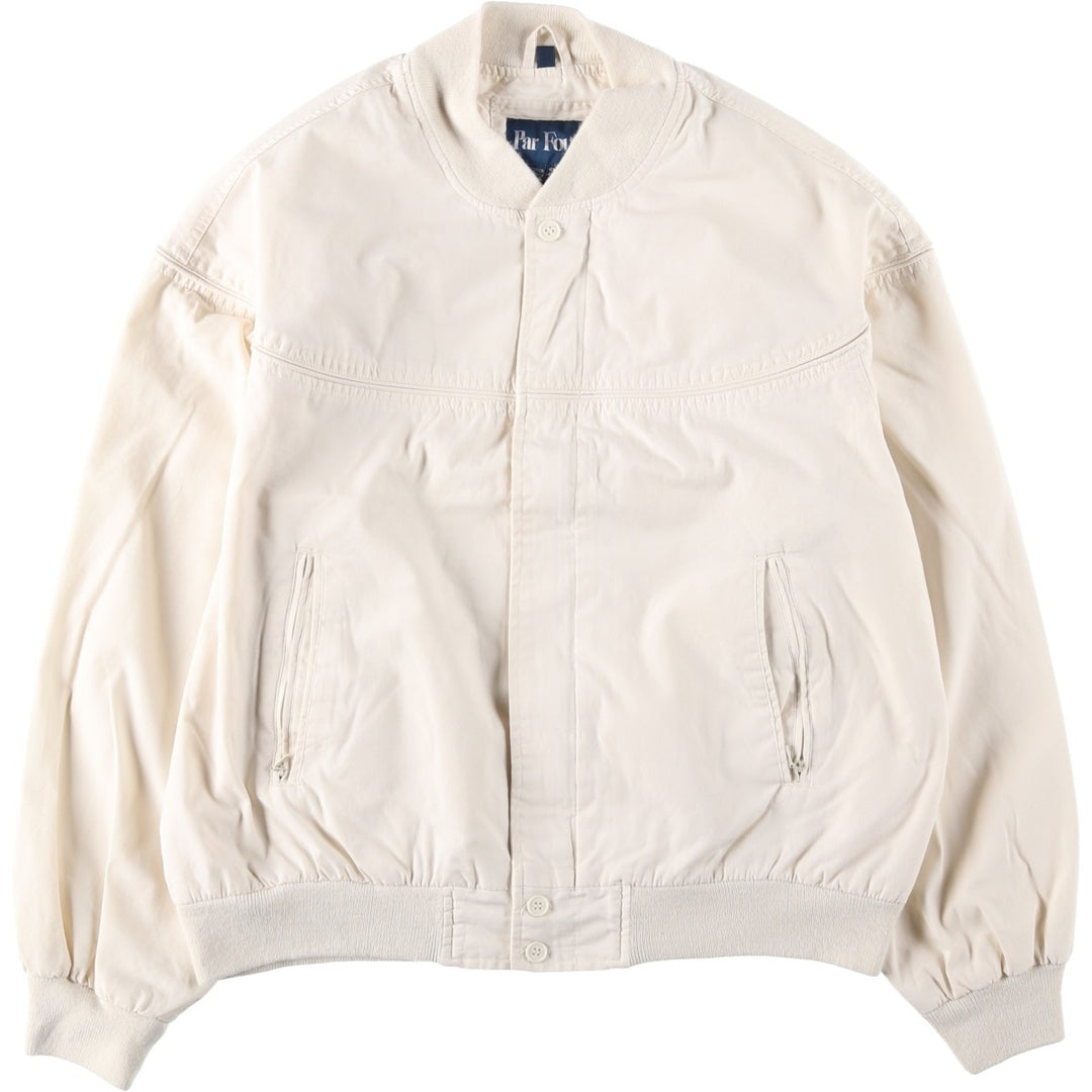 Par Four Derby Jacket, Cup Shoulder Jacket, Men's Size L cotton ivory Vintage Second Hand