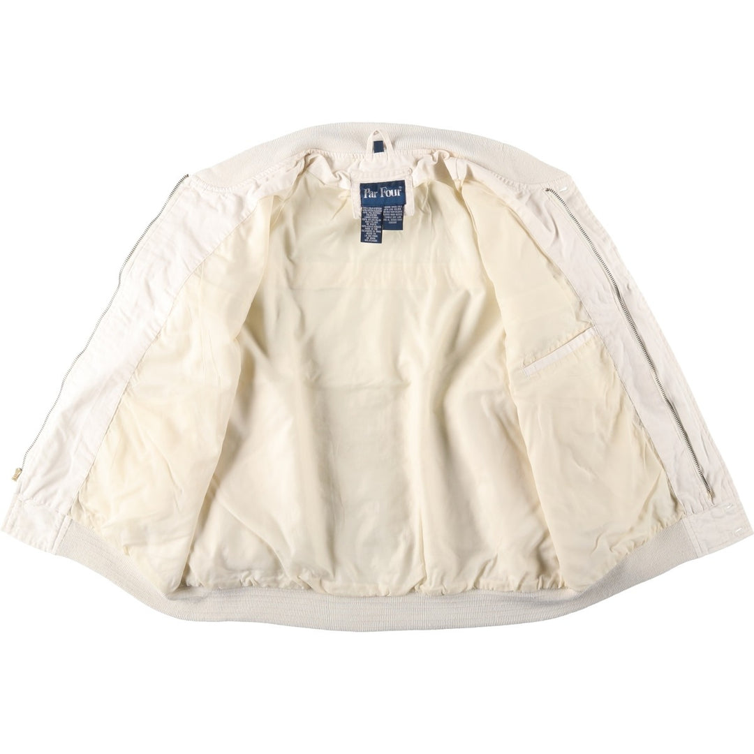 Par Four Derby Jacket, Cup Shoulder Jacket, Men's Size L cotton ivory Vintage Second Hand