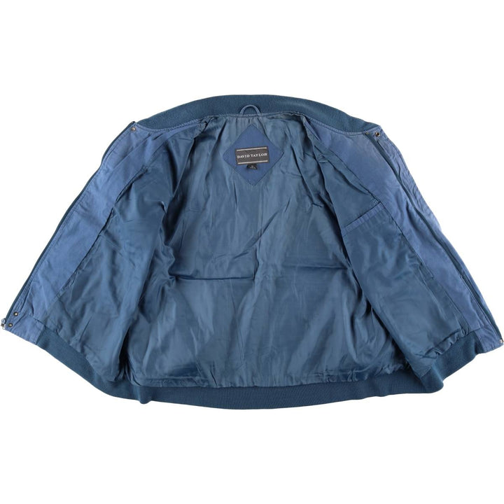 1990'S David Taylor Derby Jacket, Cup Shoulder Jacket, Men's XL equivalent, Vintage cotton Blue type light blue Vintage Second Hand