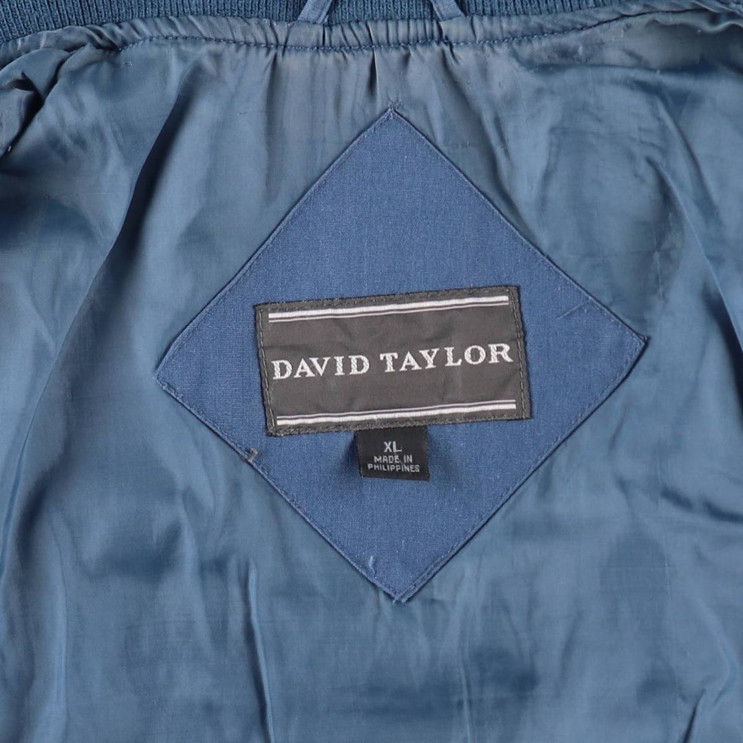 1990'S David Taylor Derby Jacket, Cup Shoulder Jacket, Men's XL equivalent, Vintage cotton Blue type light blue Vintage Second Hand