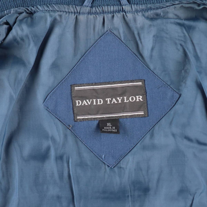 1990'S David Taylor Derby Jacket, Cup Shoulder Jacket, Men's XL equivalent, Vintage cotton Blue type light blue Vintage Second Hand