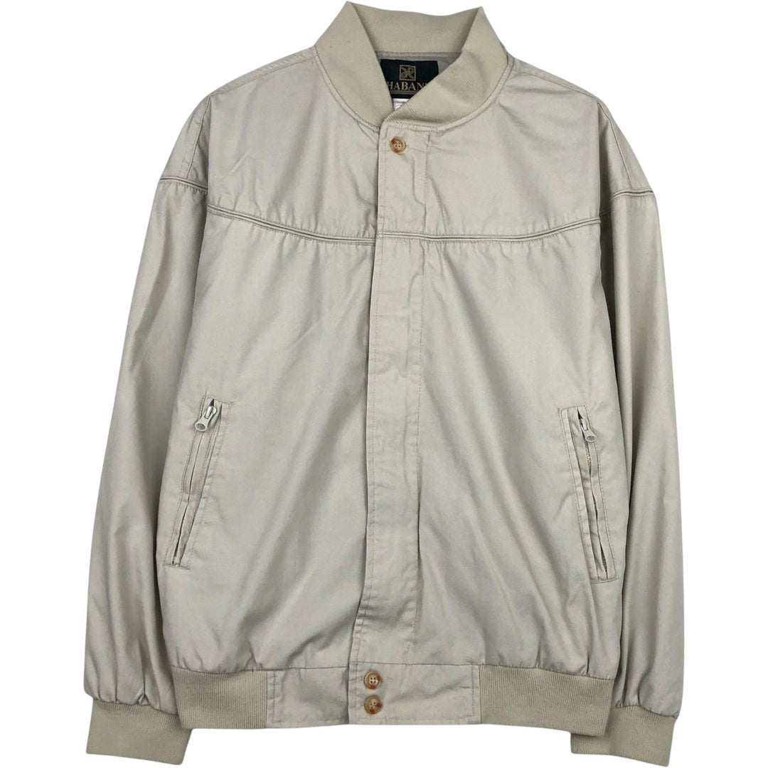 90s~00'S HABAND Derby Jacket Cup Shoulder Jacket Men's M size polyester unbleached Vintage Second Hand