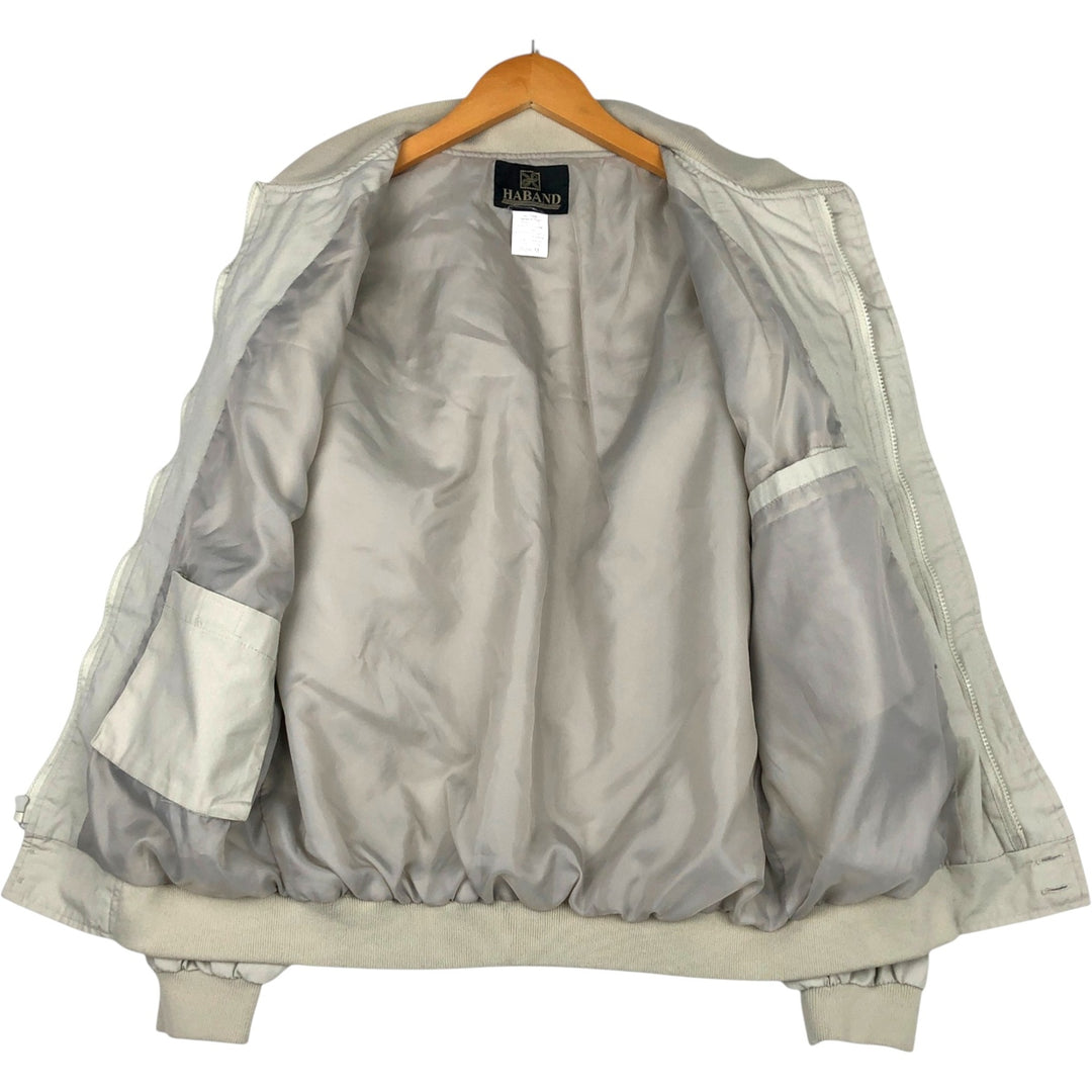 90s~00'S HABAND Derby Jacket Cup Shoulder Jacket Men's M size polyester unbleached Vintage Second Hand