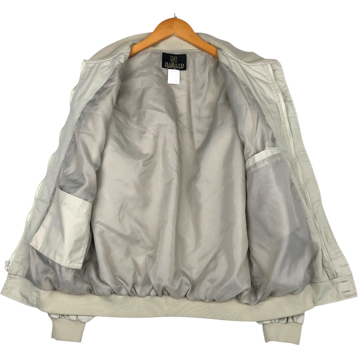 90s~00'S HABAND Derby Jacket Cup Shoulder Jacket Men's M size polyester unbleached Vintage Second Hand