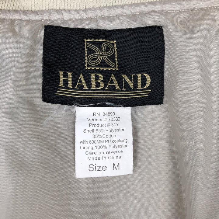 90s~00'S HABAND Derby Jacket Cup Shoulder Jacket Men's M size polyester unbleached Vintage Second Hand