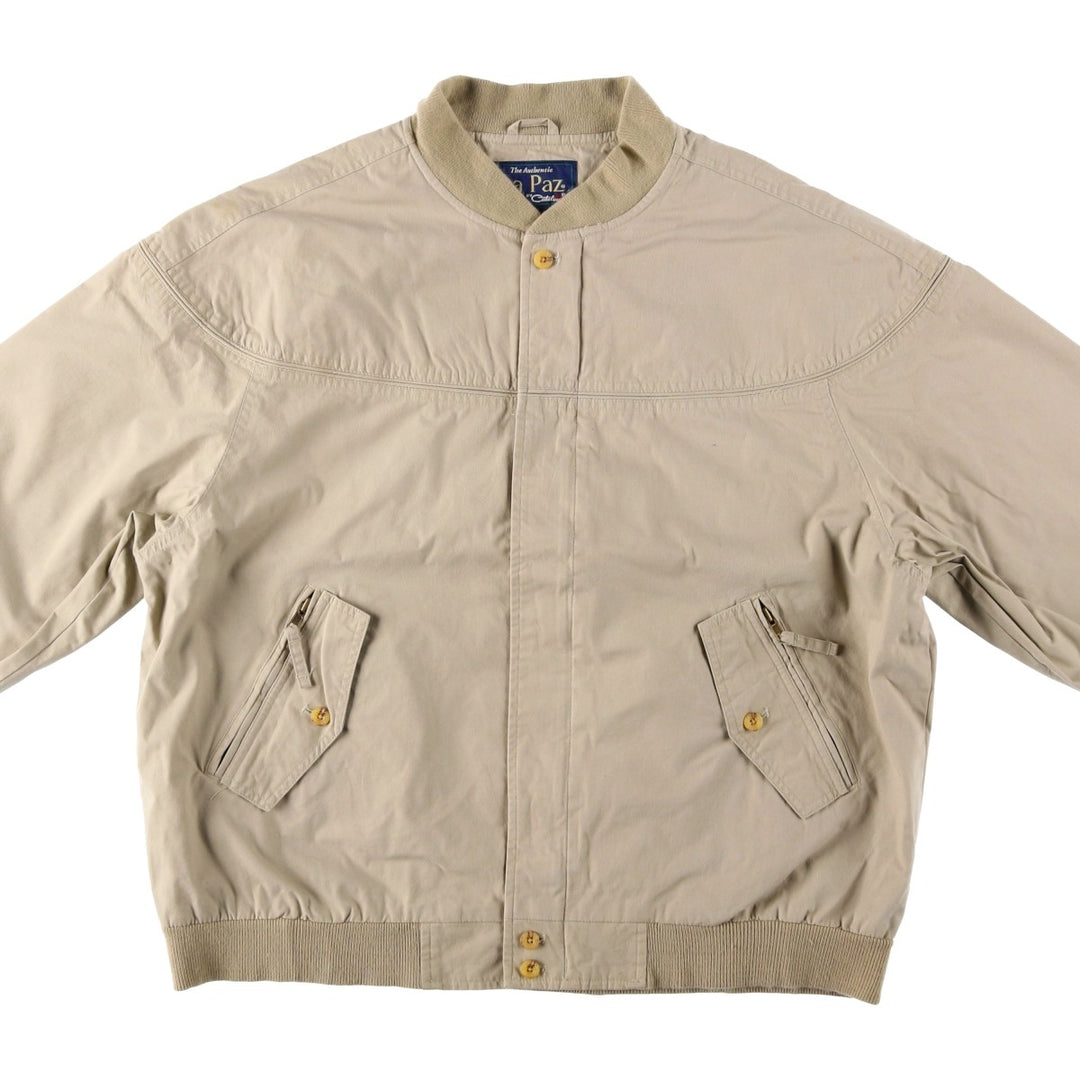 90'S Catalina La Paz Derby Jacket, Cup Shoulder, Men's Size L, Vintage cotton Beige type Vintage Second Hand