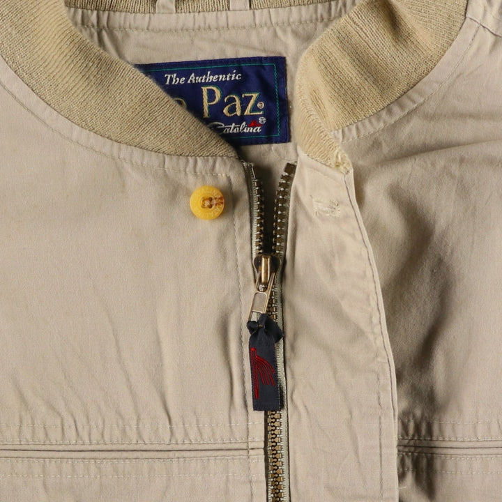 90'S Catalina La Paz Derby Jacket, Cup Shoulder, Men's Size L, Vintage cotton Beige type Vintage Second Hand