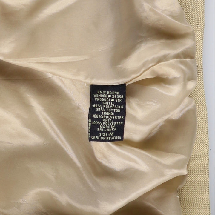 90s~00'S HABAND Derby Jacket Cup Shoulder Jacket Men's M size polyester Beige type Vintage Second Hand