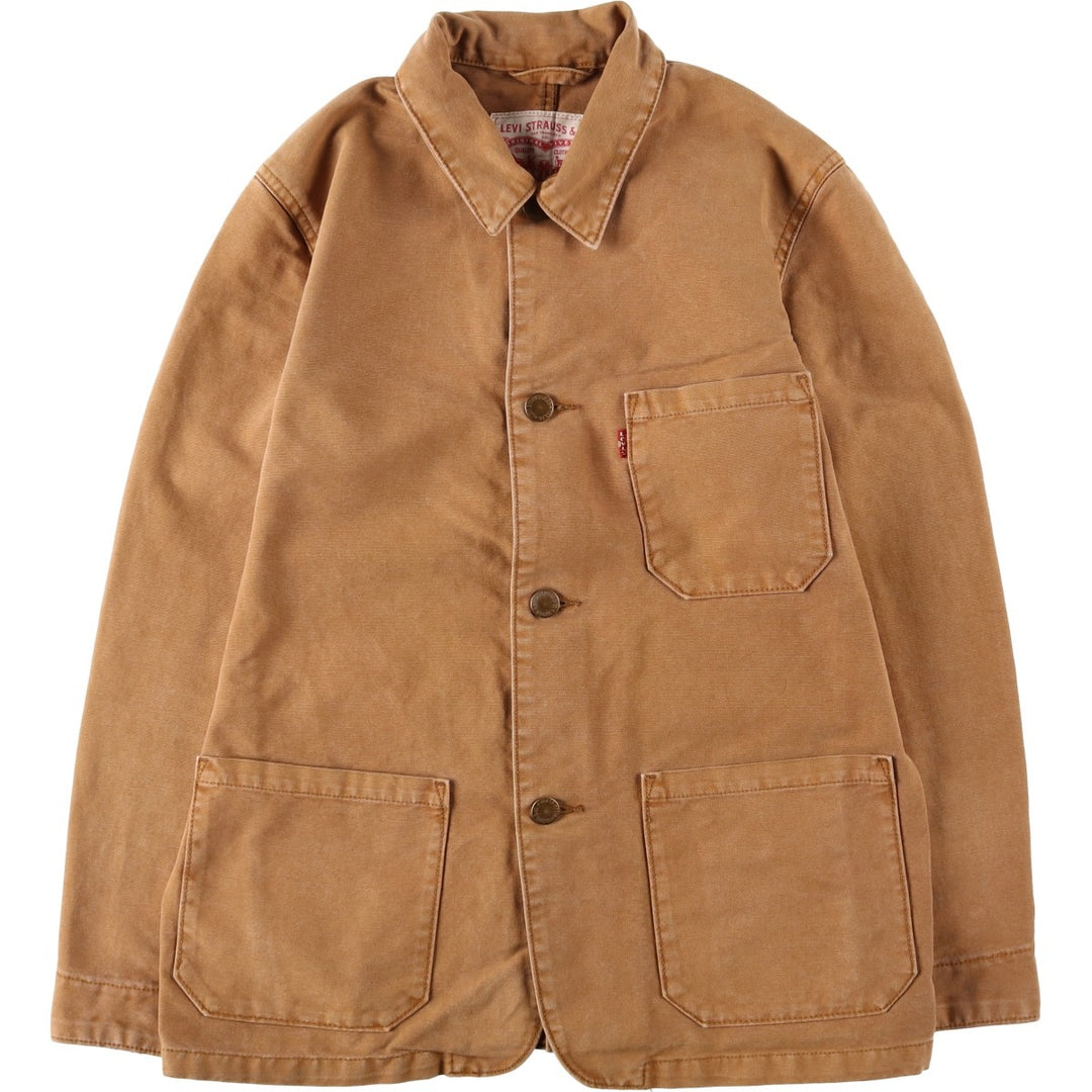 Levi's duck canvas coveralls, men's size M (approx.) cotton beige type brown Vintage Second Hand
