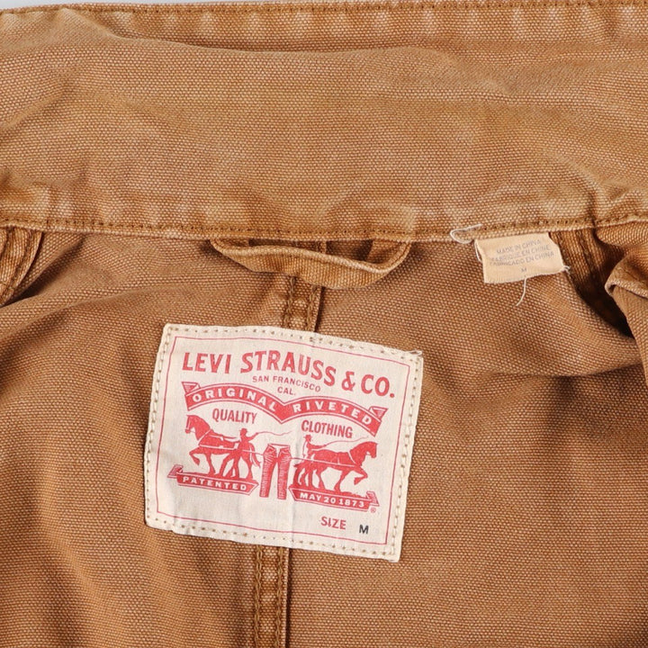 Levi's duck canvas coveralls, men's size M (approx.) cotton beige type brown Vintage Second Hand