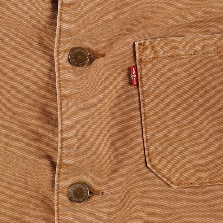 Levi's duck canvas coveralls, men's size M (approx.) cotton beige type brown Vintage Second Hand