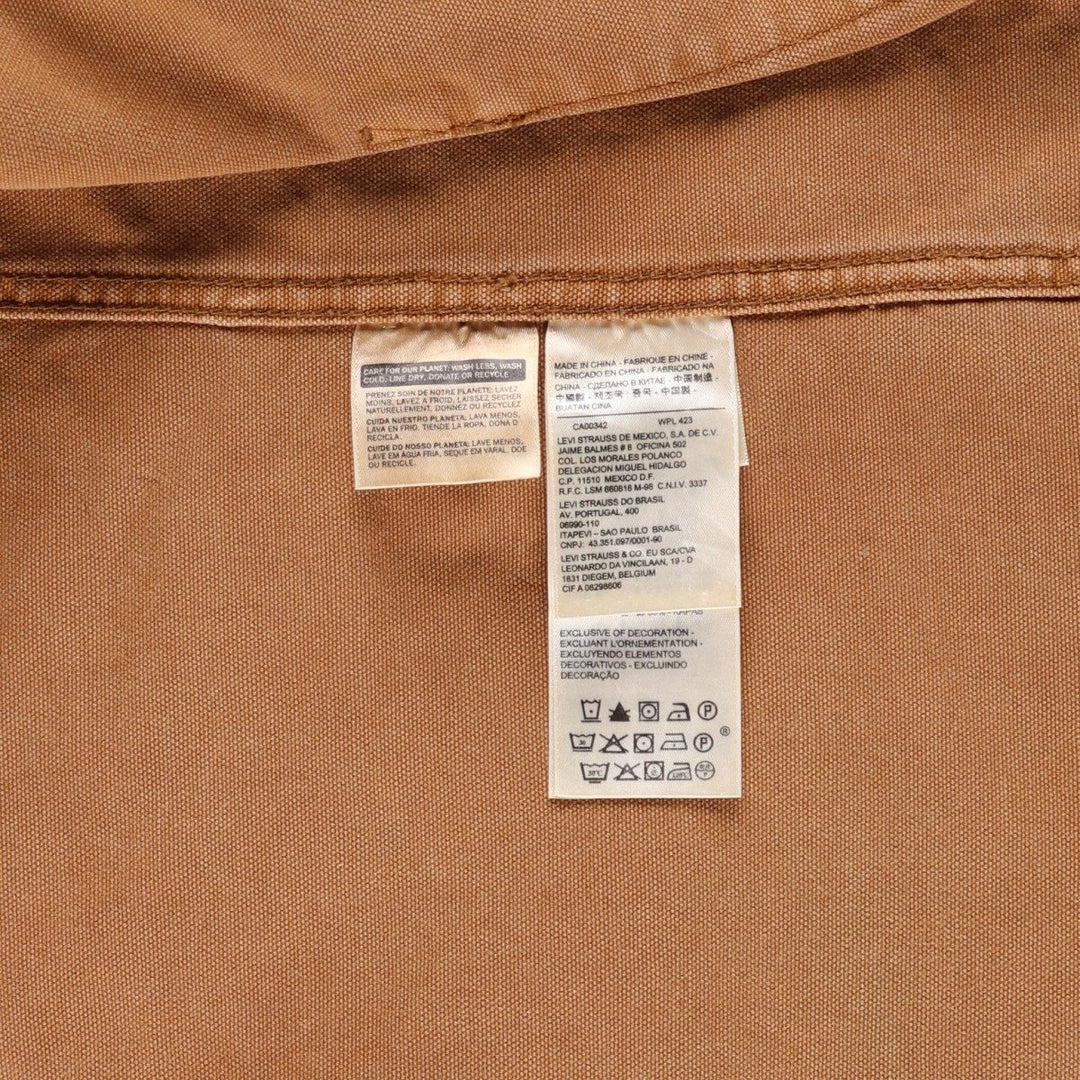 Levi's duck canvas coveralls, men's size M (approx.) cotton beige type brown Vintage Second Hand