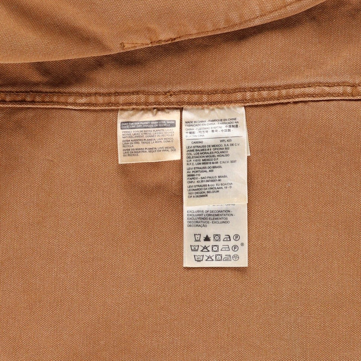Levi's duck canvas coveralls, men's size M (approx.) cotton beige type brown Vintage Second Hand