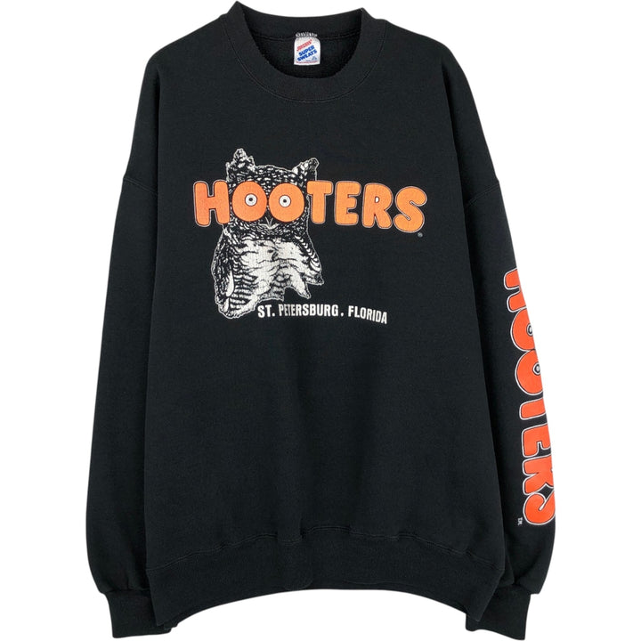 Vintage 80s-90'S Jerzees Advertising Sweatshirt, Made in USA, Men's Size XL cotton black type Vintage Second Hand