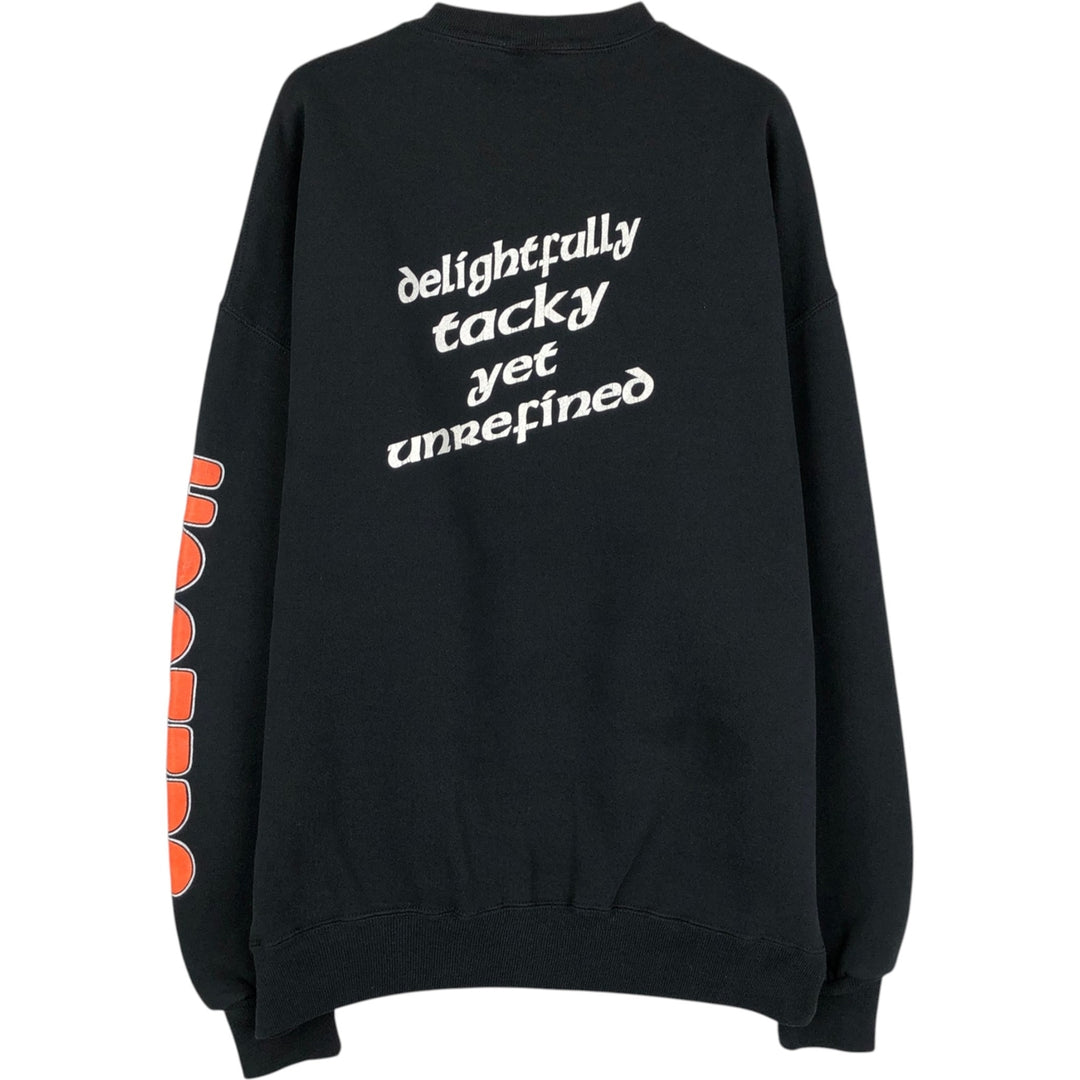 Vintage 80s-90'S Jerzees Advertising Sweatshirt, Made in USA, Men's Size XL cotton black type Vintage Second Hand
