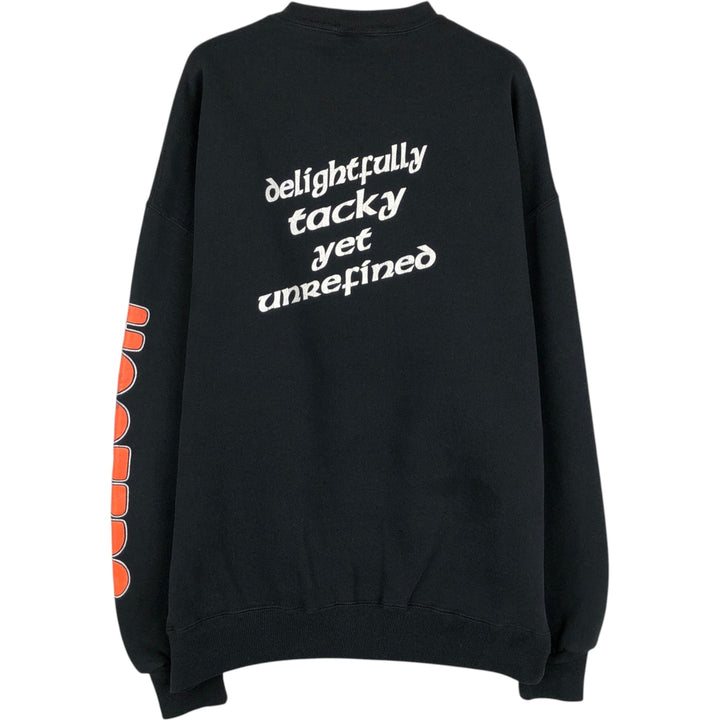 Vintage 80s-90'S Jerzees Advertising Sweatshirt, Made in USA, Men's Size XL cotton black type Vintage Second Hand