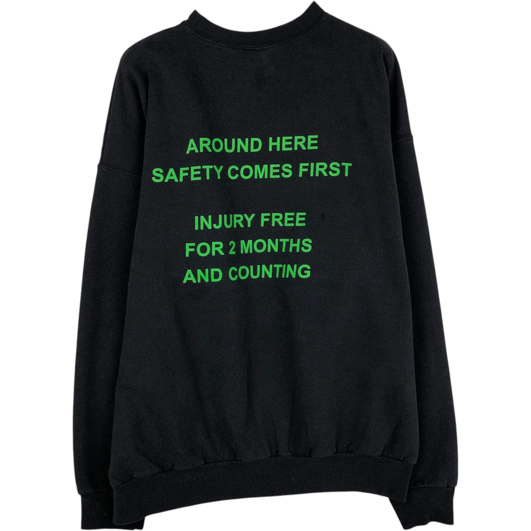 90s-00'S Hanes Advertising Sweatshirt, Men's Size XL (approx.) cotton black type Vintage Second Hand