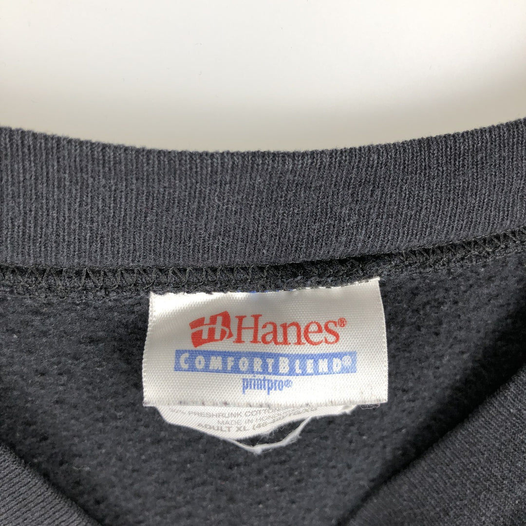 90s-00'S Hanes Advertising Sweatshirt, Men's Size XL (approx.) cotton black type Vintage Second Hand