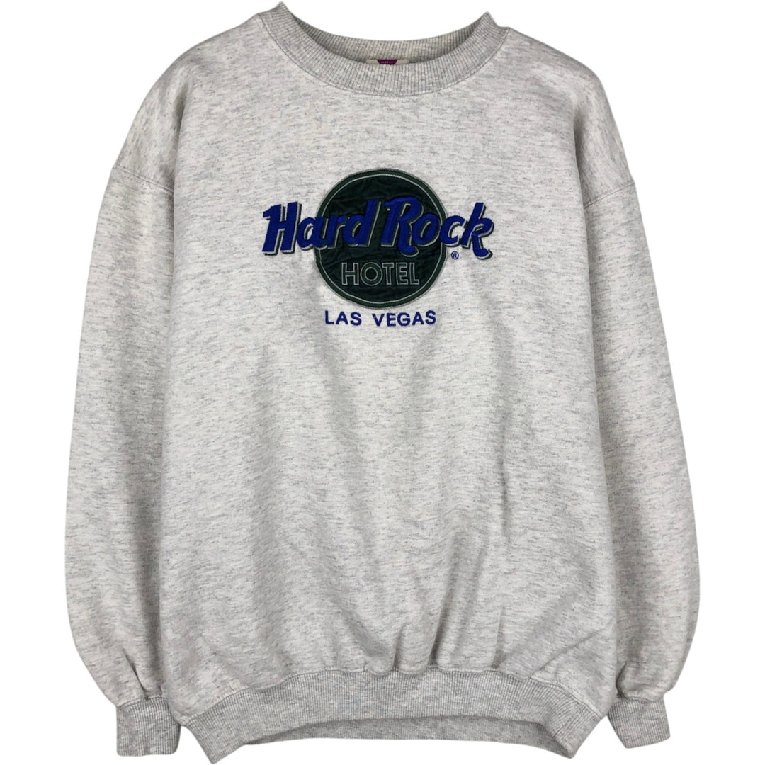 HARD ROCK HOTEL LAS VEGAS advertising sweatshirt/trainer, men's size M. cotton gray type Vintage Second Hand