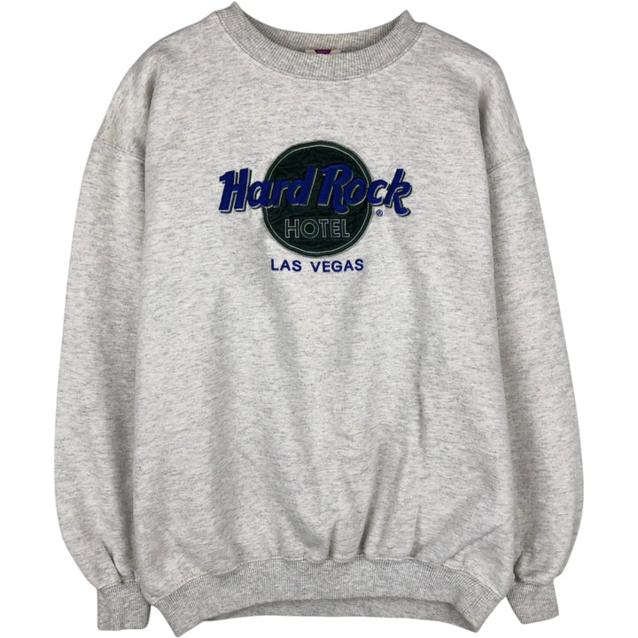 HARD ROCK HOTEL LAS VEGAS advertising sweatshirt/trainer, men's size M. cotton gray type Vintage Second Hand