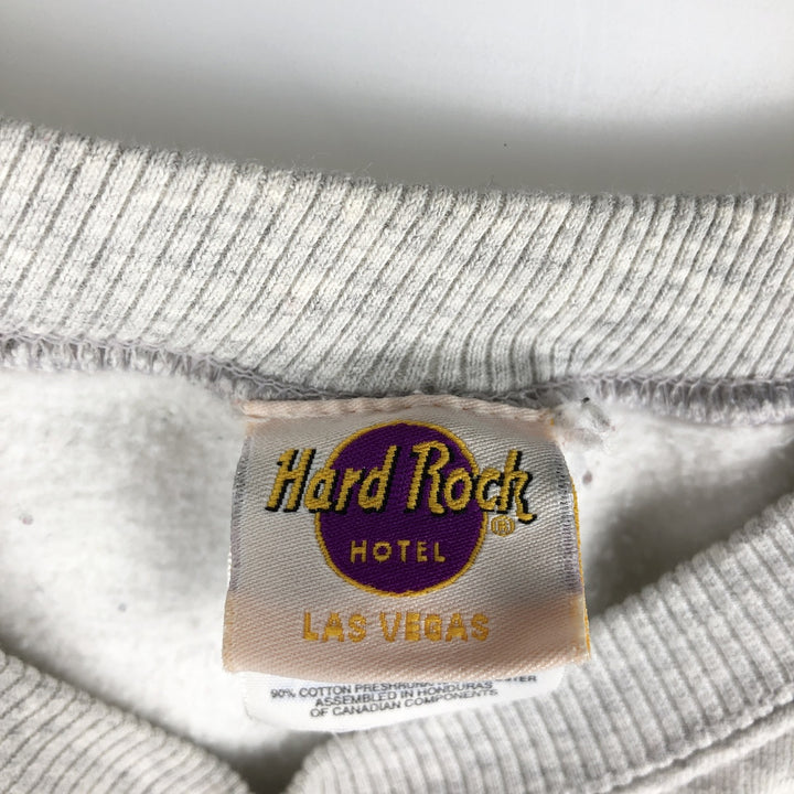 HARD ROCK HOTEL LAS VEGAS advertising sweatshirt/trainer, men's size M. cotton gray type Vintage Second Hand