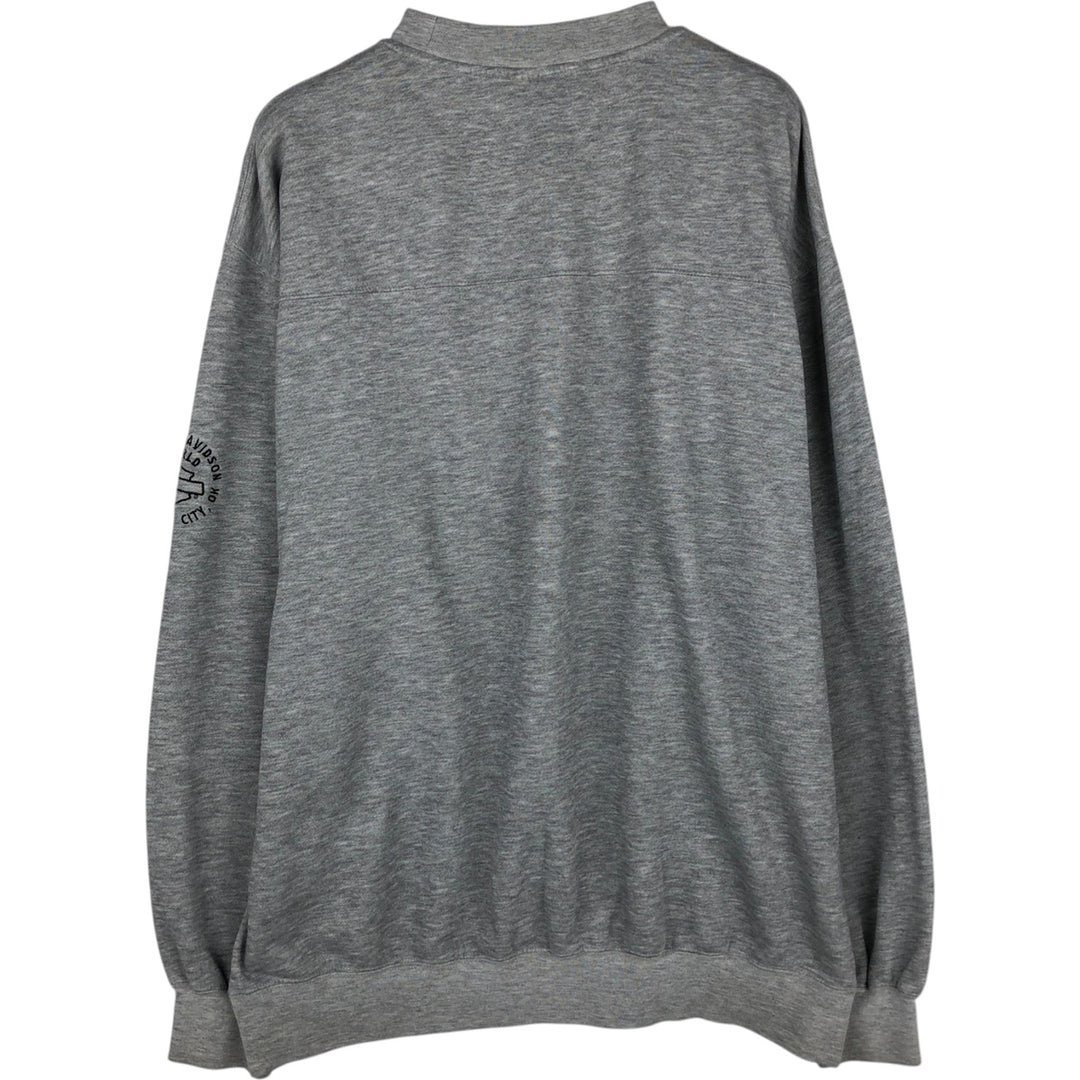 Harley-Davidson Advertising Sweatshirt, Men's XL Size unclear gray type Vintage Second Hand