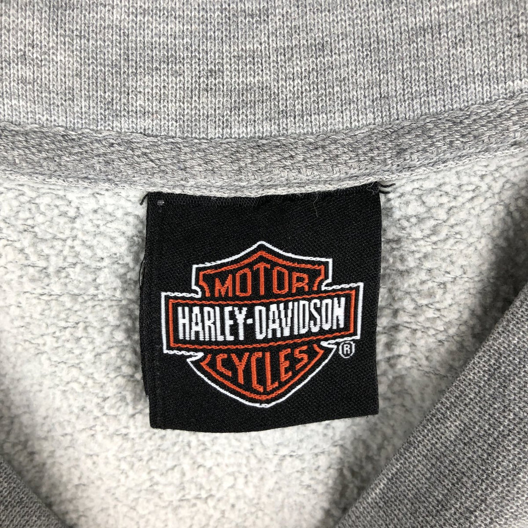 Harley-Davidson Advertising Sweatshirt, Men's XL Size unclear gray type Vintage Second Hand