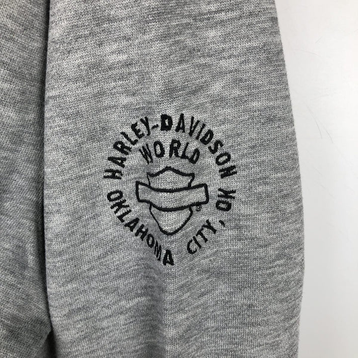 Harley-Davidson Advertising Sweatshirt, Men's XL Size unclear gray type Vintage Second Hand